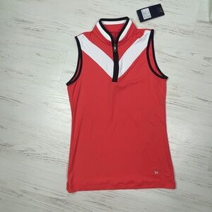 Lohla Sport Jeanette Crimson Orange Sleeveless Athletic JEANETTE Tank Top - NWT